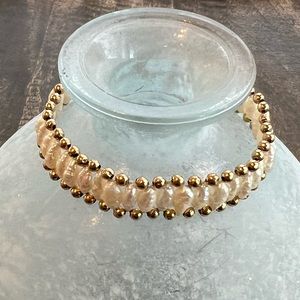 🎉HP🎉 Rare Vintage Genuine Pearl & 14 KT Gold Bracelet